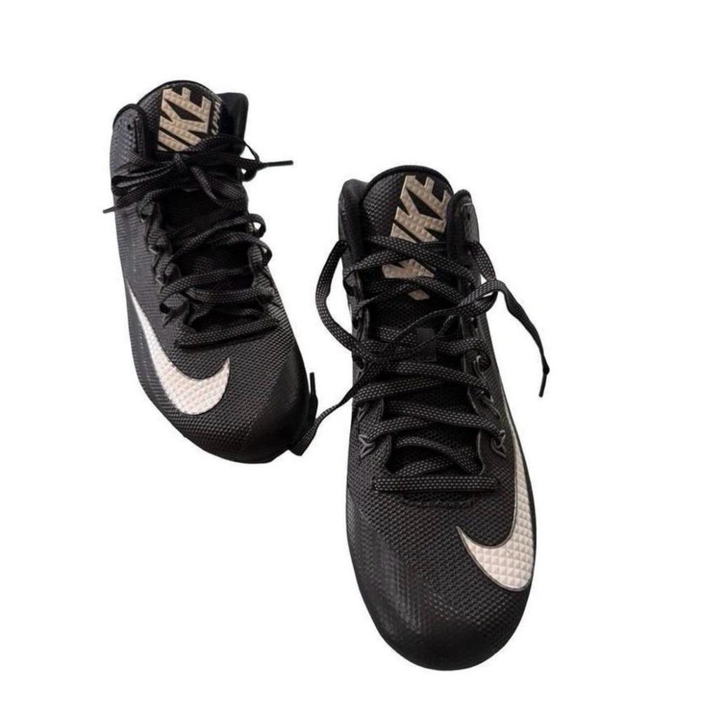 Nike Alpha Pro 2 Mid TD Mens Football Cleats Black 719932-010‎ Size 13.5 - Picture 2 of 8